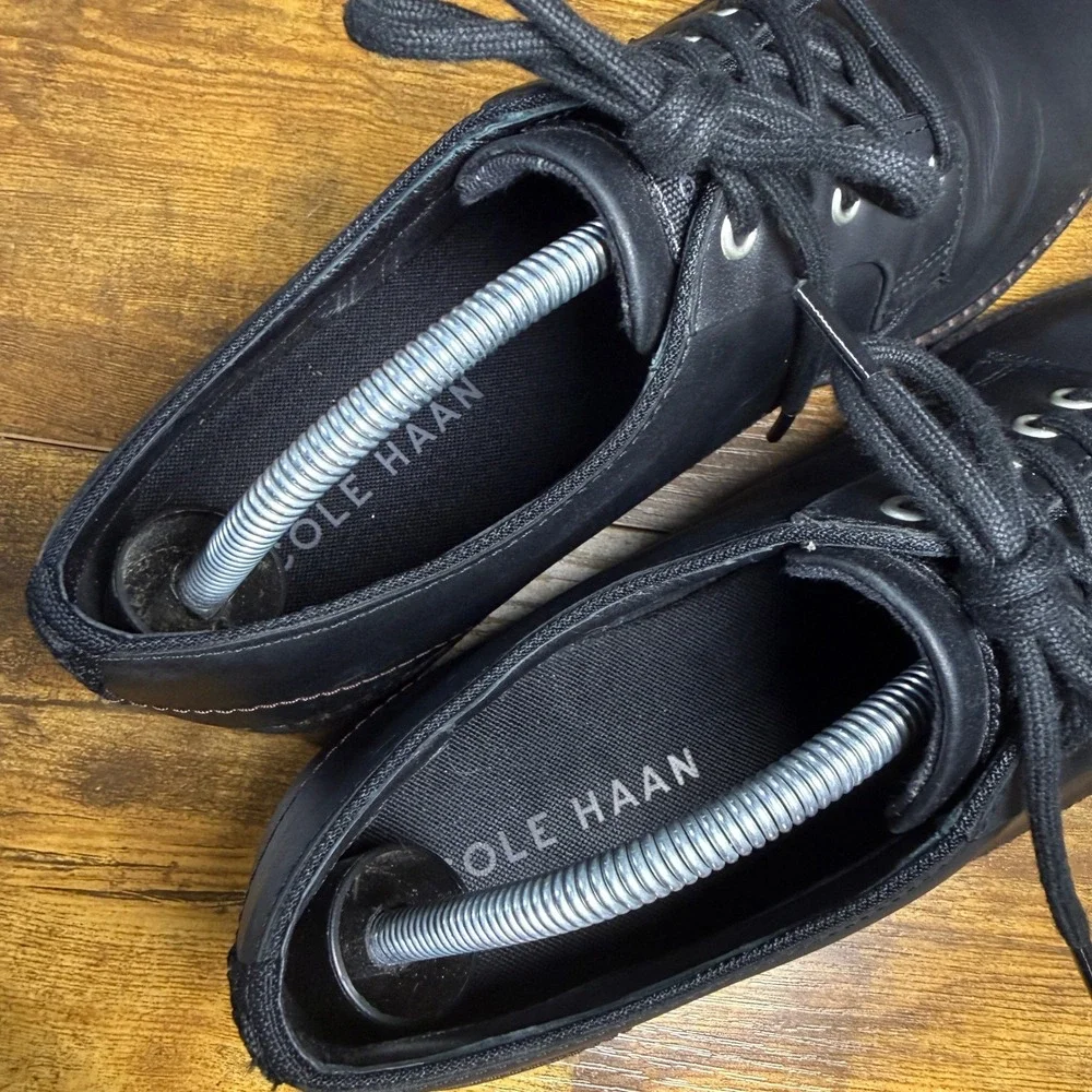 Cole Haan Grand OS C38472 Black Leather‎ Plain Toe Oxford Mens 9.5 M